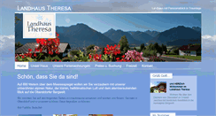 Desktop Screenshot of landhaus-theresa.net
